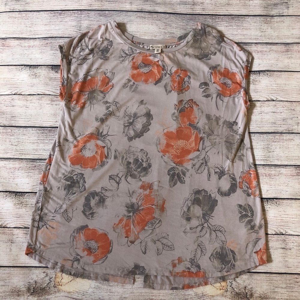 Eliane Rose Split Back Floral Print Top